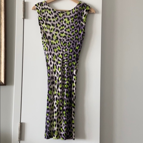 Just Cavalli Fun Neon Leopard Print Dress - Picture 6 of 8